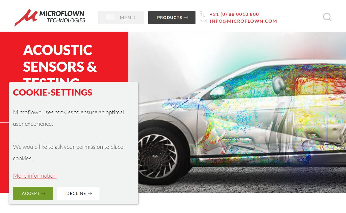 Microflown: Acoustic Sensors & Testing Solutions - Microflown