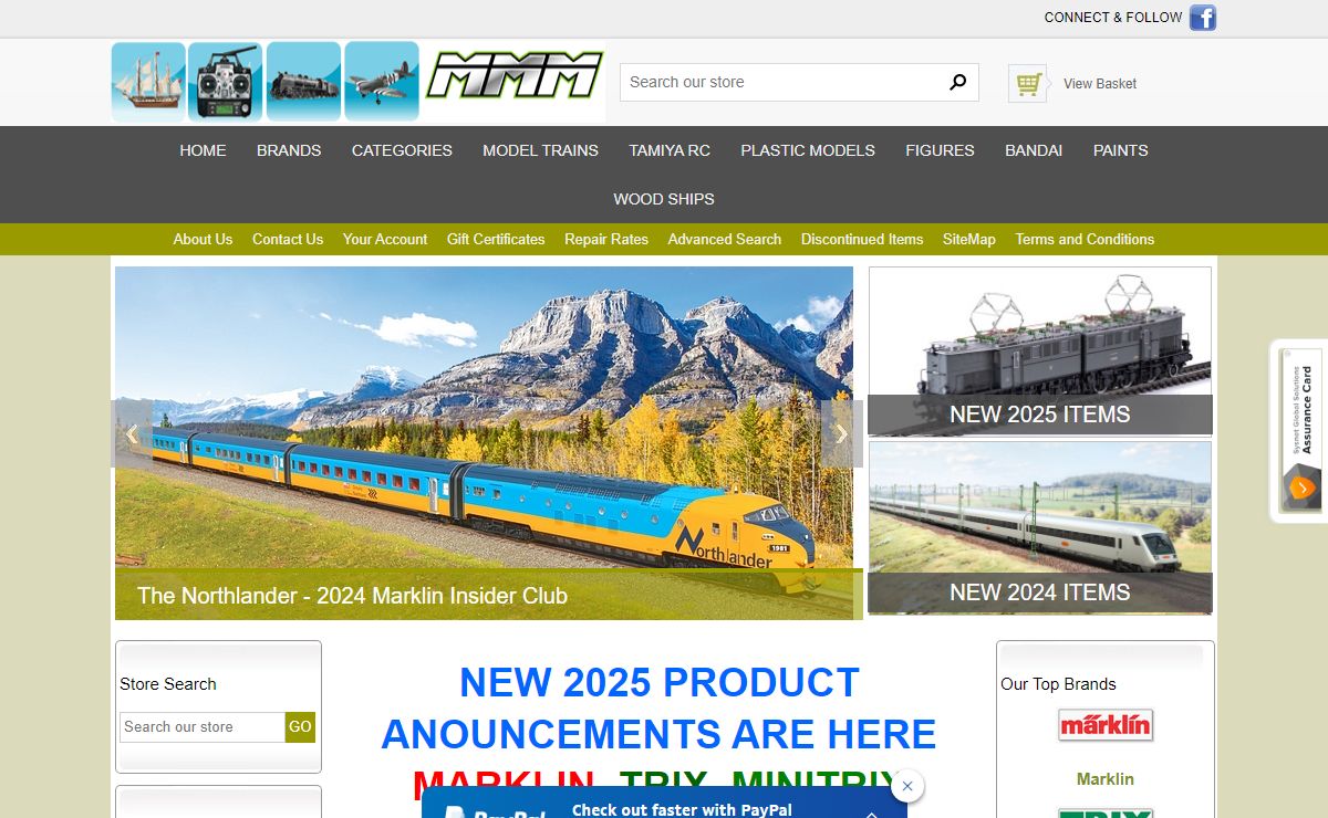 Marklin Trix Roco LGB model trains, Faller Vollmer Kibri - Hobby store