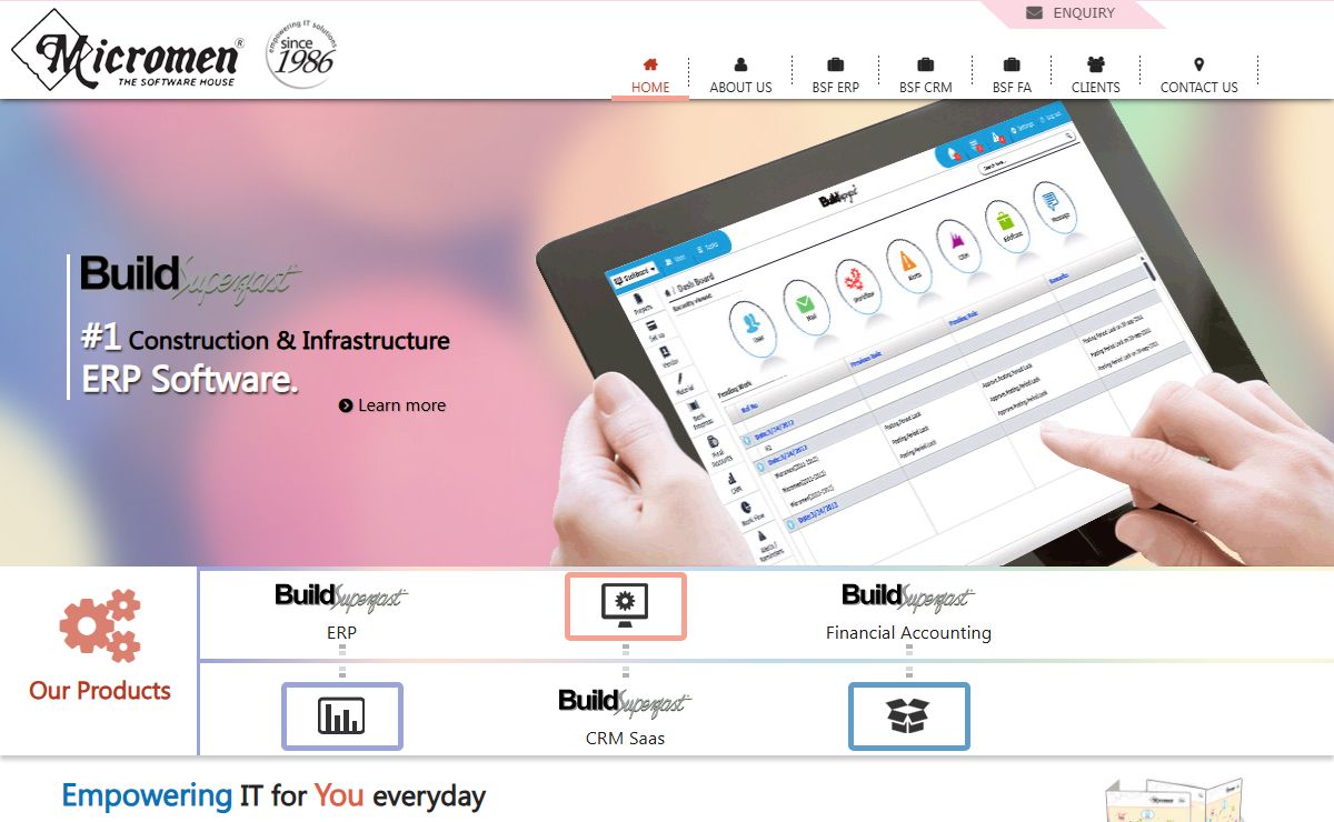 Best Construction Management ERP Software in India | Micromen's Buildsuperfast