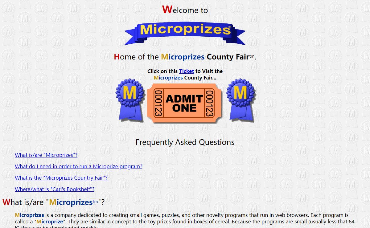 Microprizes Home Page