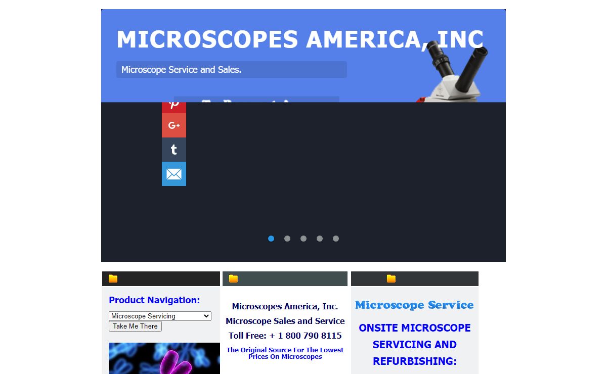 Microscope Sales Service and Repair at www.MicroscopesAmerica.com