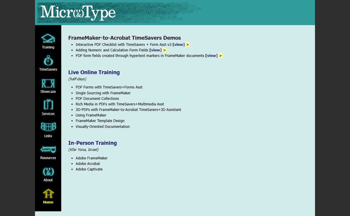 FrameMaker, Acrobat, Captivate Training Courses & Seminars: Live online, on-site or self-paced