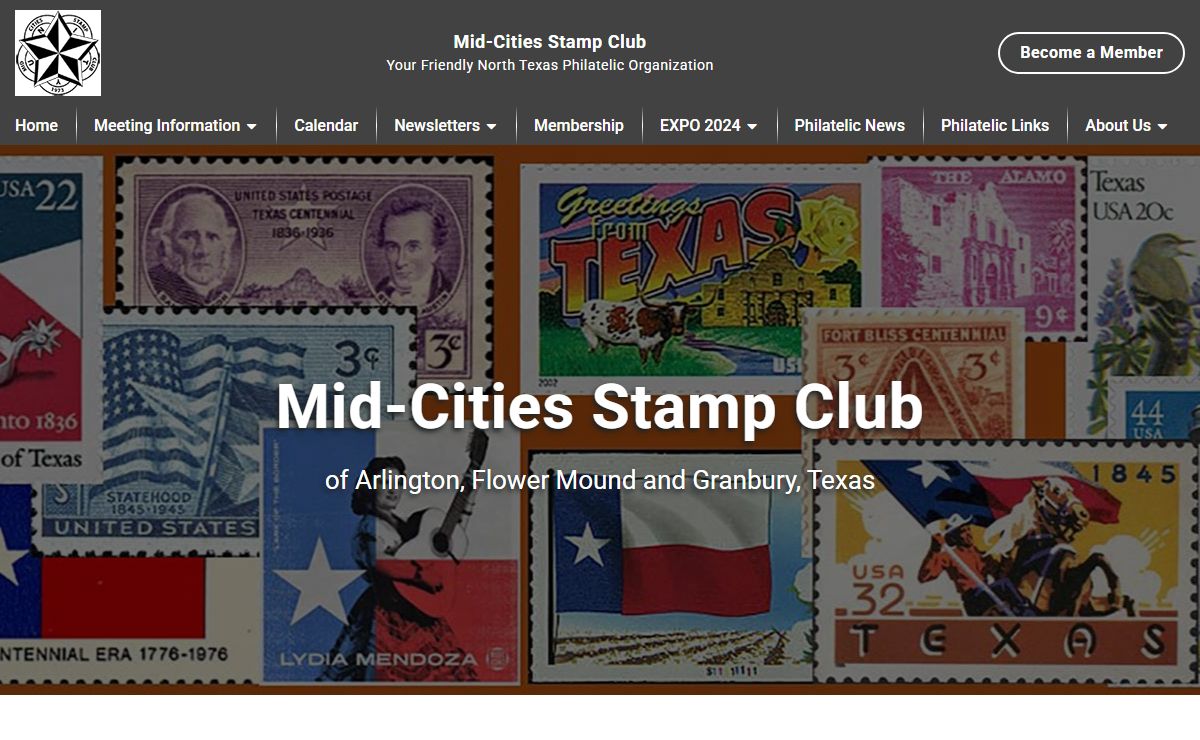 Mid-Cities Stamp Club of Arlington, Flower Mound, and Granbury, TX