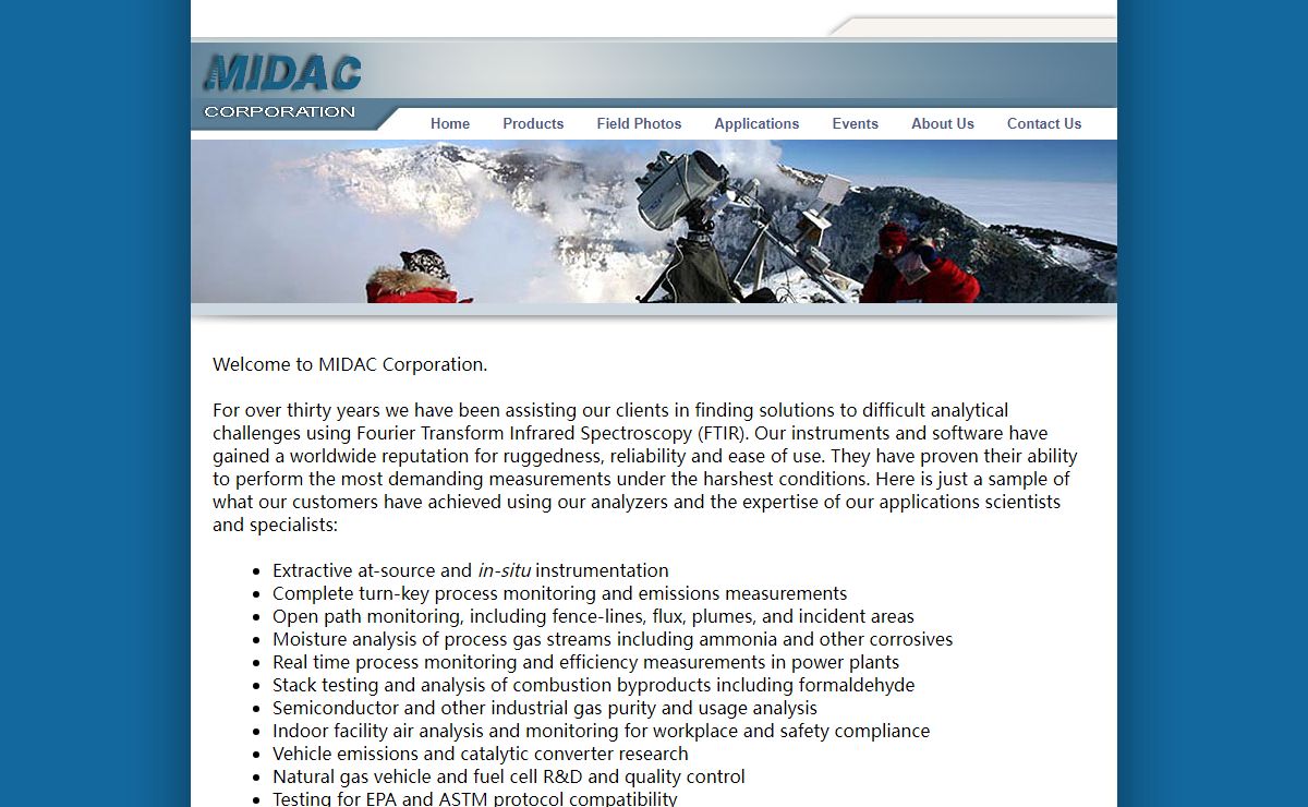 Midac Corporation - FTIR gas analysis for industrial applications