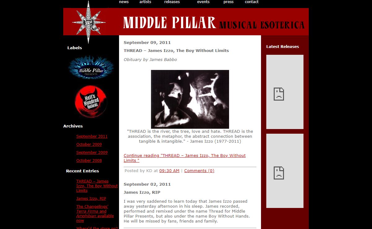 Middle Pillar: Music Esoterica