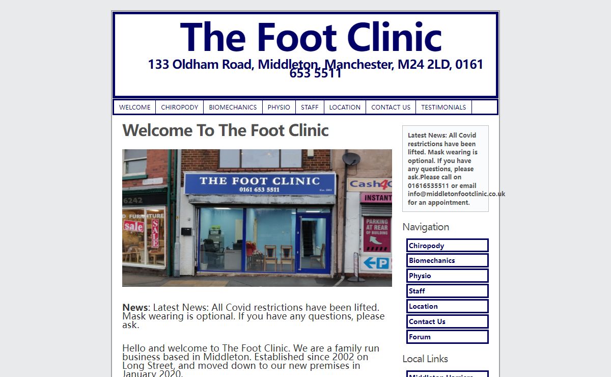 Middleton Foot Clinic - Chiropody / Podiatry treatment in Rochdale, Manchester. HPC & State Registered Chiropodists / Podiatrists.