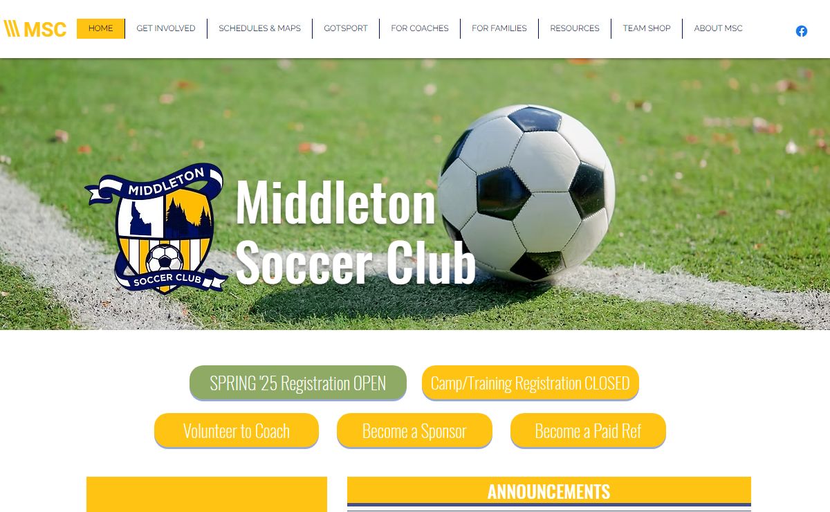 Middleton Soccer Club | Idaho Soccer Club | Middleton, ID, USA