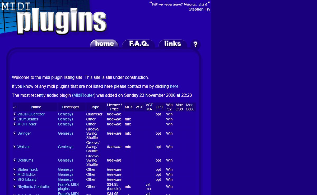 MIDIplugins midi plugins - Home