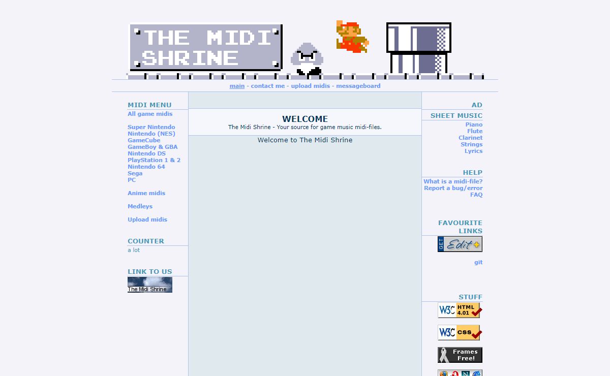 The Midi Shrine - Game Music MIDI files