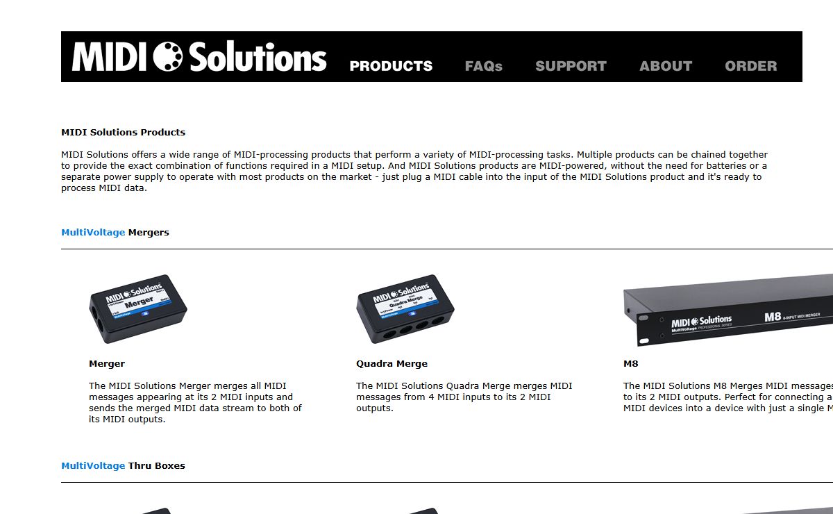 MIDI Solutions Products