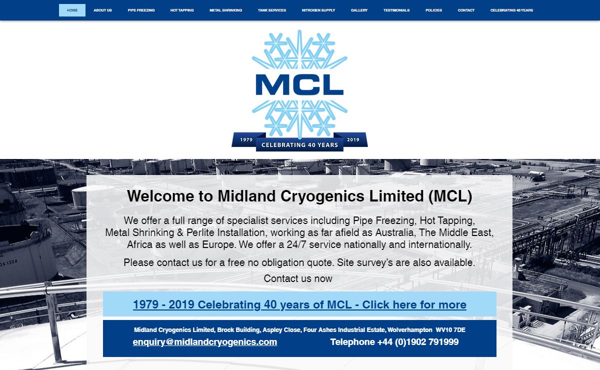 Midland Cryogenics Limited | Pipe Freezing | Four Ashes
