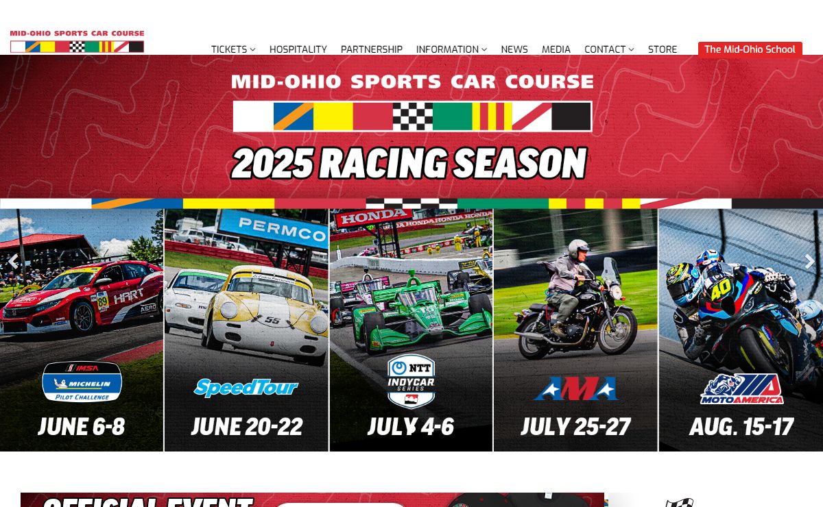Mid Ohio Sports Car Course - Home
