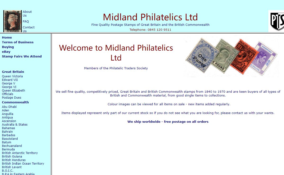 Midland Philatelics Ltd - Great Britain and British Commonwealth postage stamps