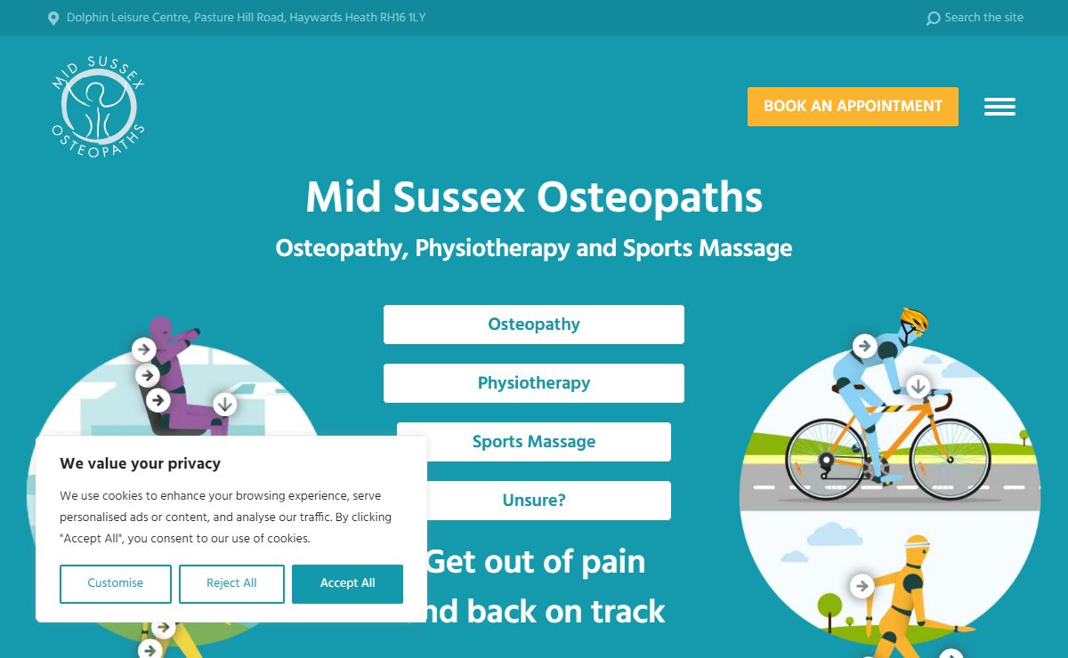 Mid Sussex Osteopaths: Physiotherapy, Osteopathy, Sports Massage