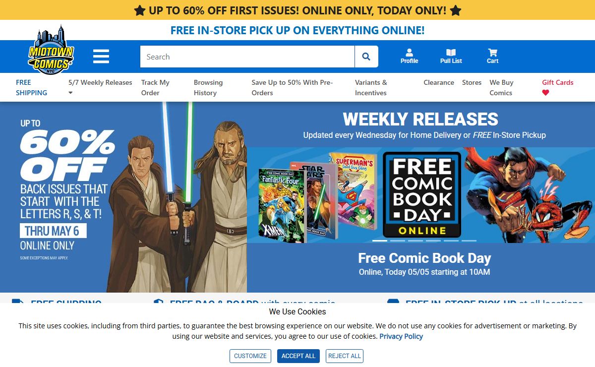 Midtown Comics - Comic Book Store NYC - Buy Comics Online, New Releases & Subscriptions, New Comics This Week, Graphic Novels For Sale