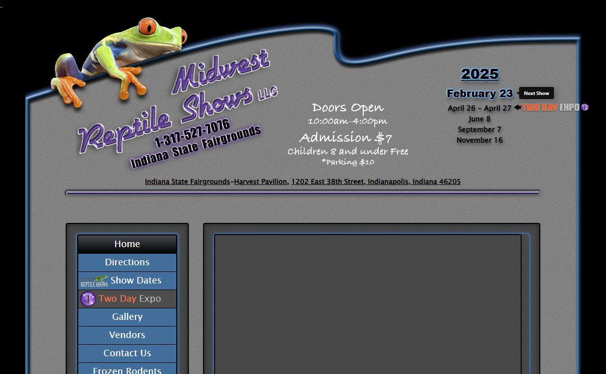 Welcome to the Midwest Reptile Show, Indianapolis, Indiana -Home