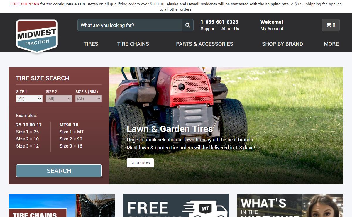 Midwest Traction Specialty Tires, Chains & Powersports | Free Shipping