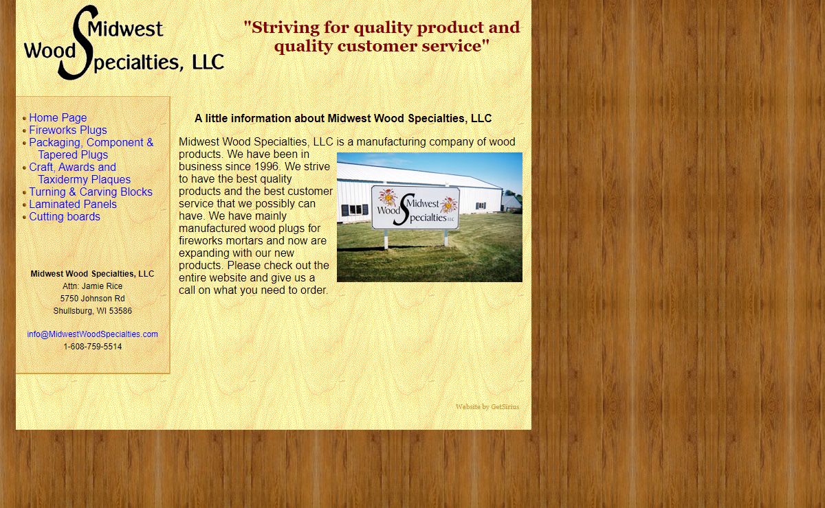 Fireworks Mortar Plugs by Midwest Wood Specialties, LLC