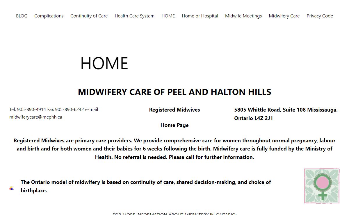 Midwifery Care of Peel and Halton Hills