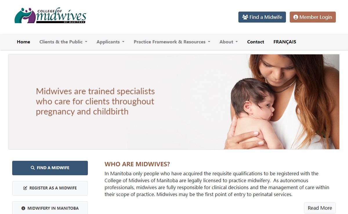 The College of Midwives of Manitoba (CMM), contact