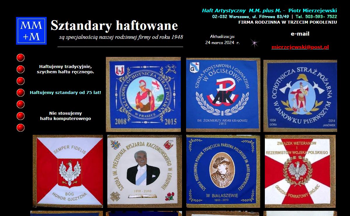 Sztandary haftowane - strażackie (OSP i PSP), szkolne, organizacyjne