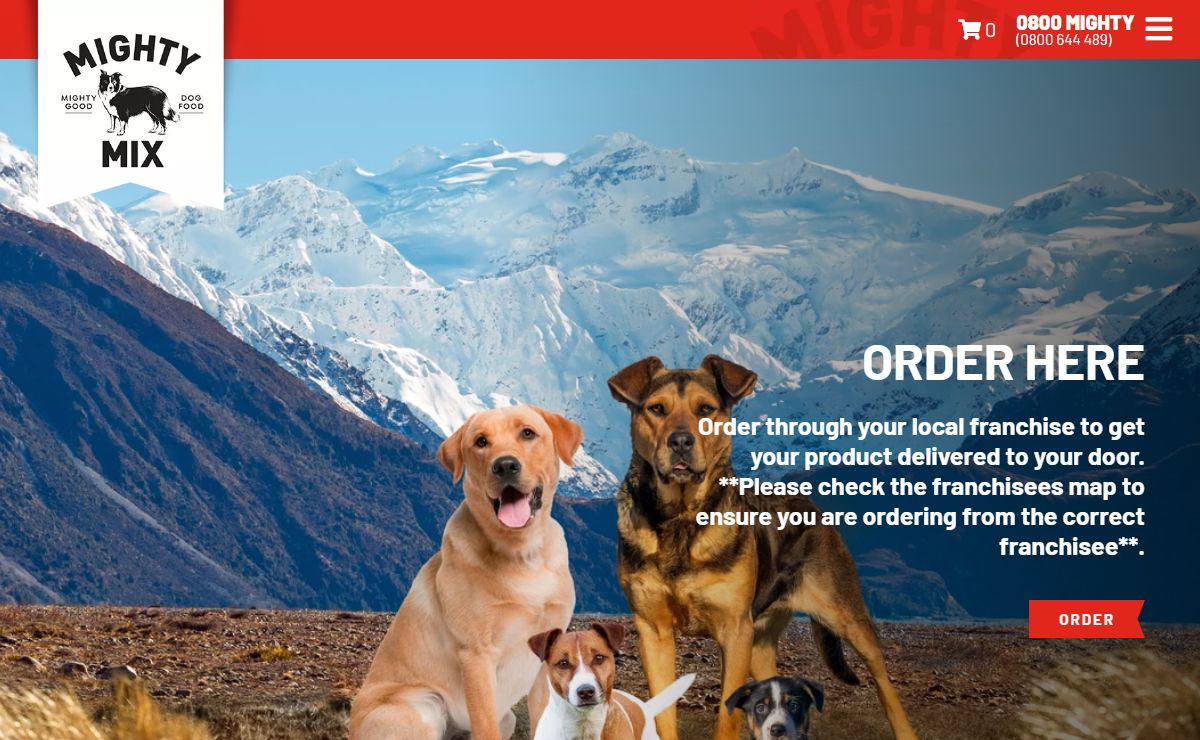 Mighty Mix Dog Food | Home | Tucker that’s good for your dog | NZ dog food.