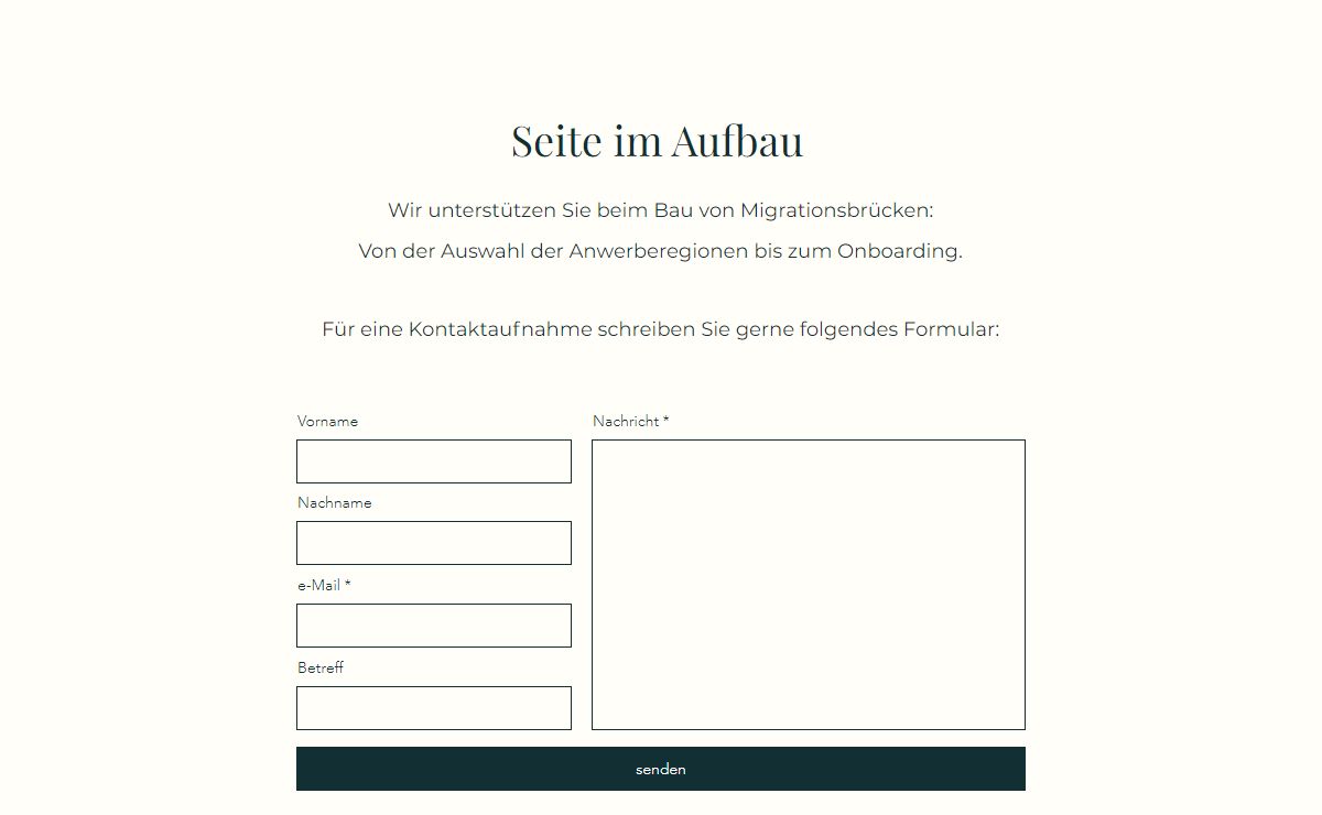 Seite im Aufbau | Migrationsbrücken