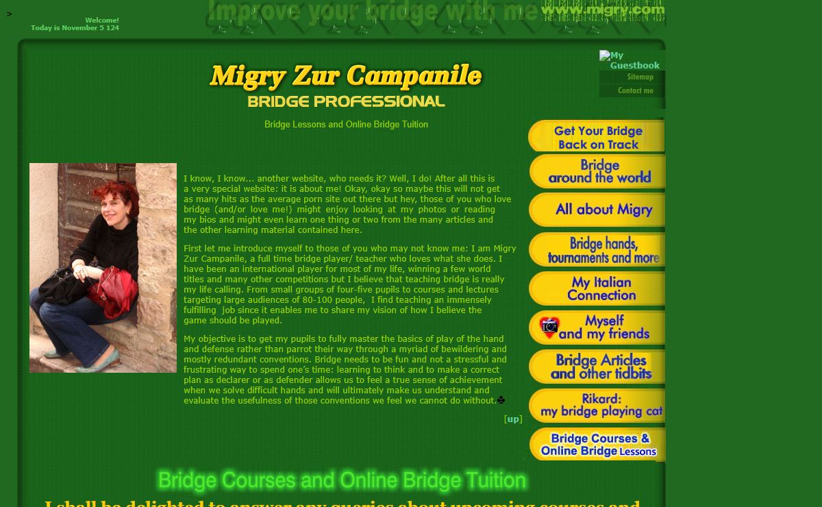 professional bridge player and online bridge lessons tuition