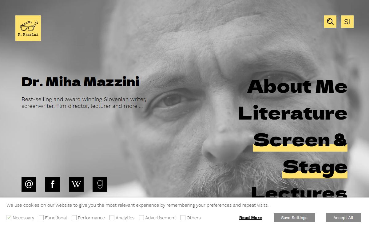 Dr. Miha Mazzini - Best-selling and award winning Slovenian writer, screenwriter, film director, lecturer and more ...
