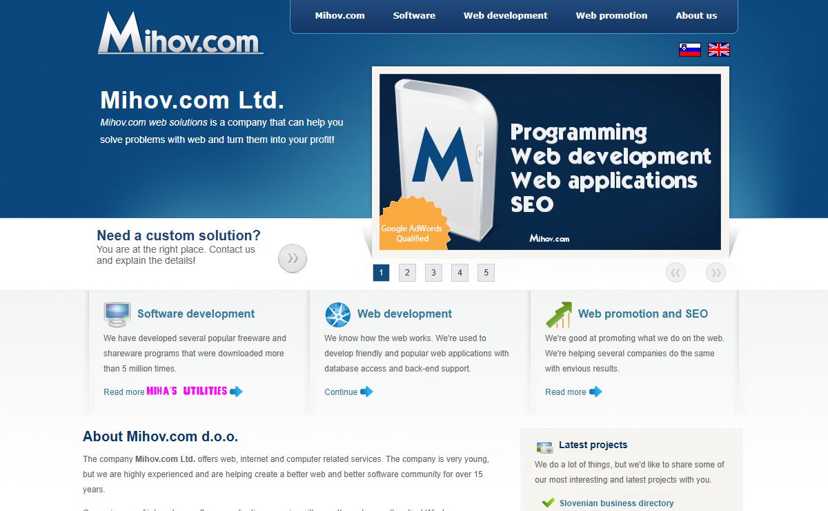 Mihov.com web solutions Ltd. - web development, software development, web promotion and SEO