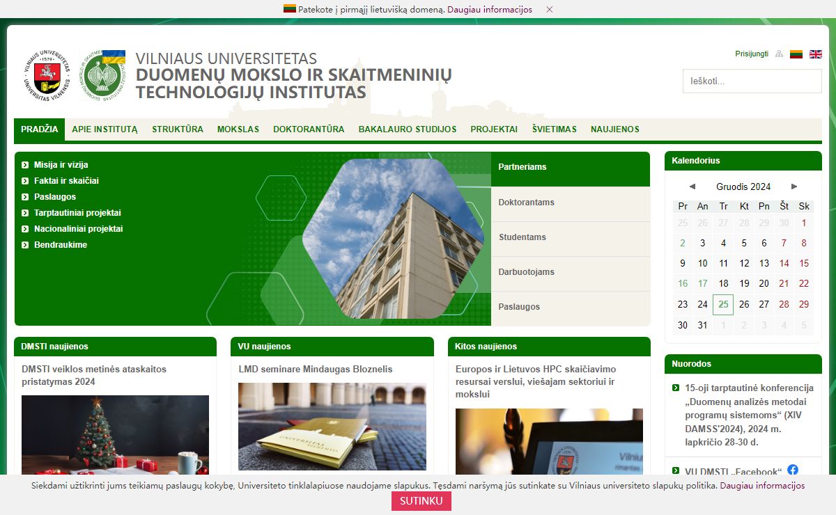 Vilniaus universitetas - Duomenų mokslo ir skaitmeninių technologijų institutas