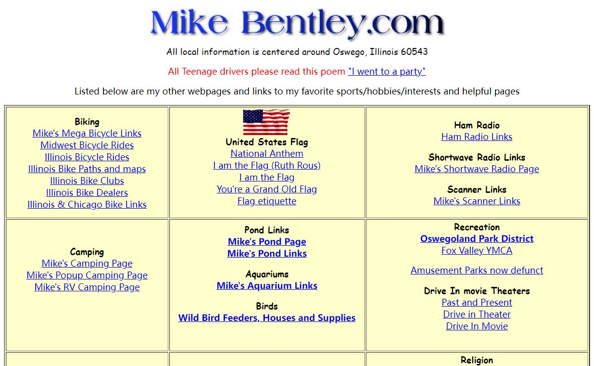Mike Bentley's Home Page