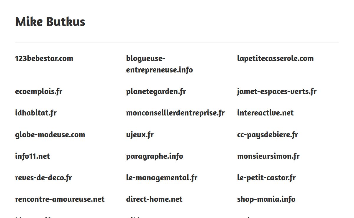 Mike Butkus - Blog perso