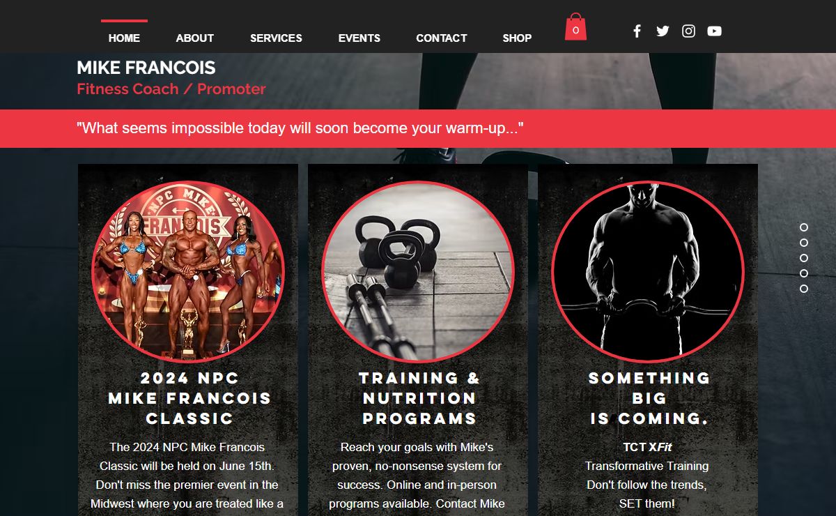 Personal Trainer | Mike Francois - Fitness Coach / Promoter