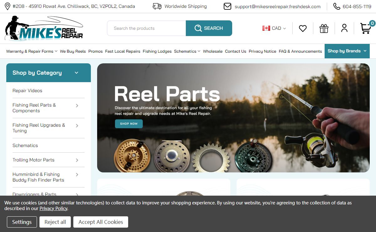 Fishing Reel Parts & Service | Fishing Reel Repair - Mikes Reel Repair