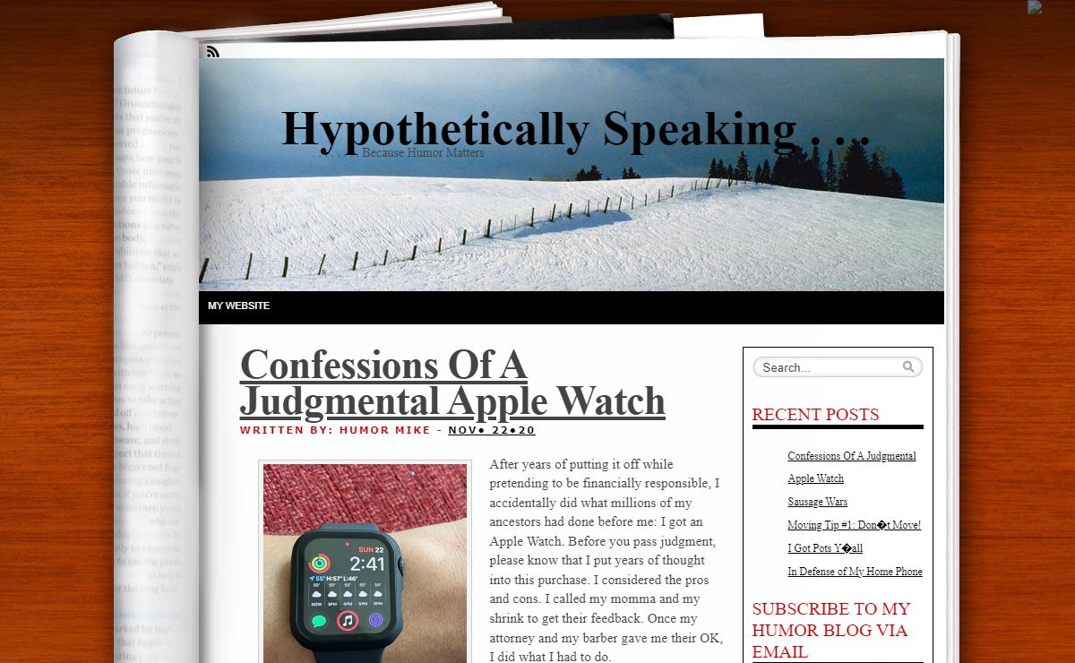 Hypothetically Speaking . . . - . . . . . . . . Because Humor Matters Hypothetically Speaking . . .