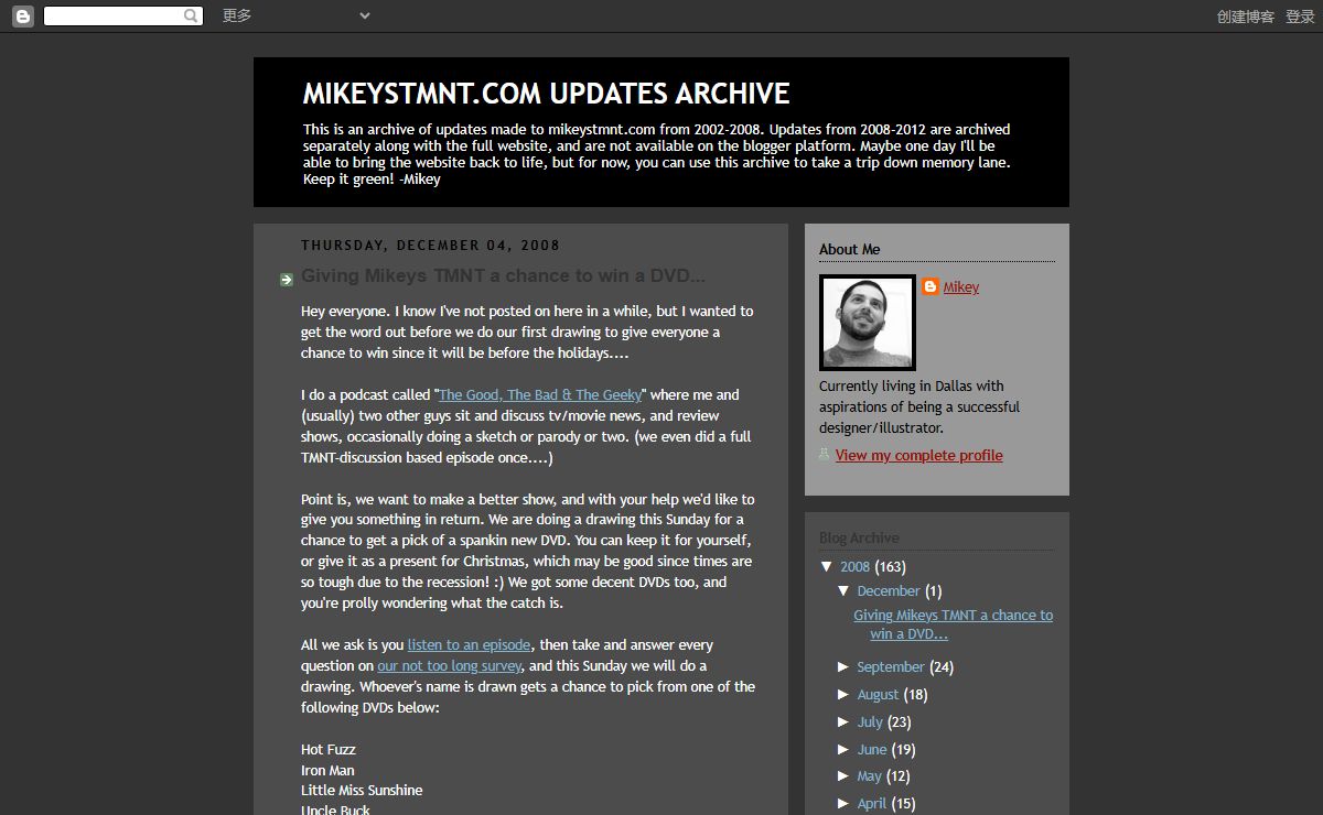 MIKEYSTMNT.COM UPDATES ARCHIVE
