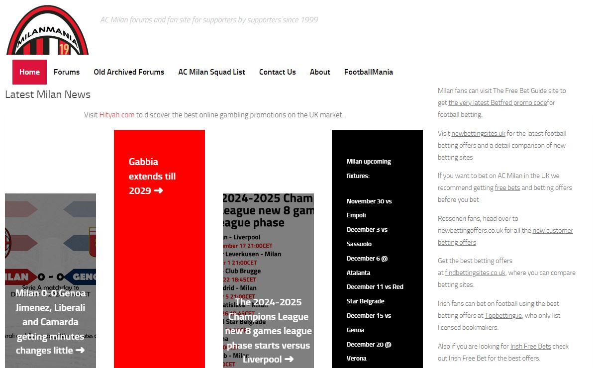 MilanMania.com - AC Milan forums and fan site for supporters by supporters since 1999