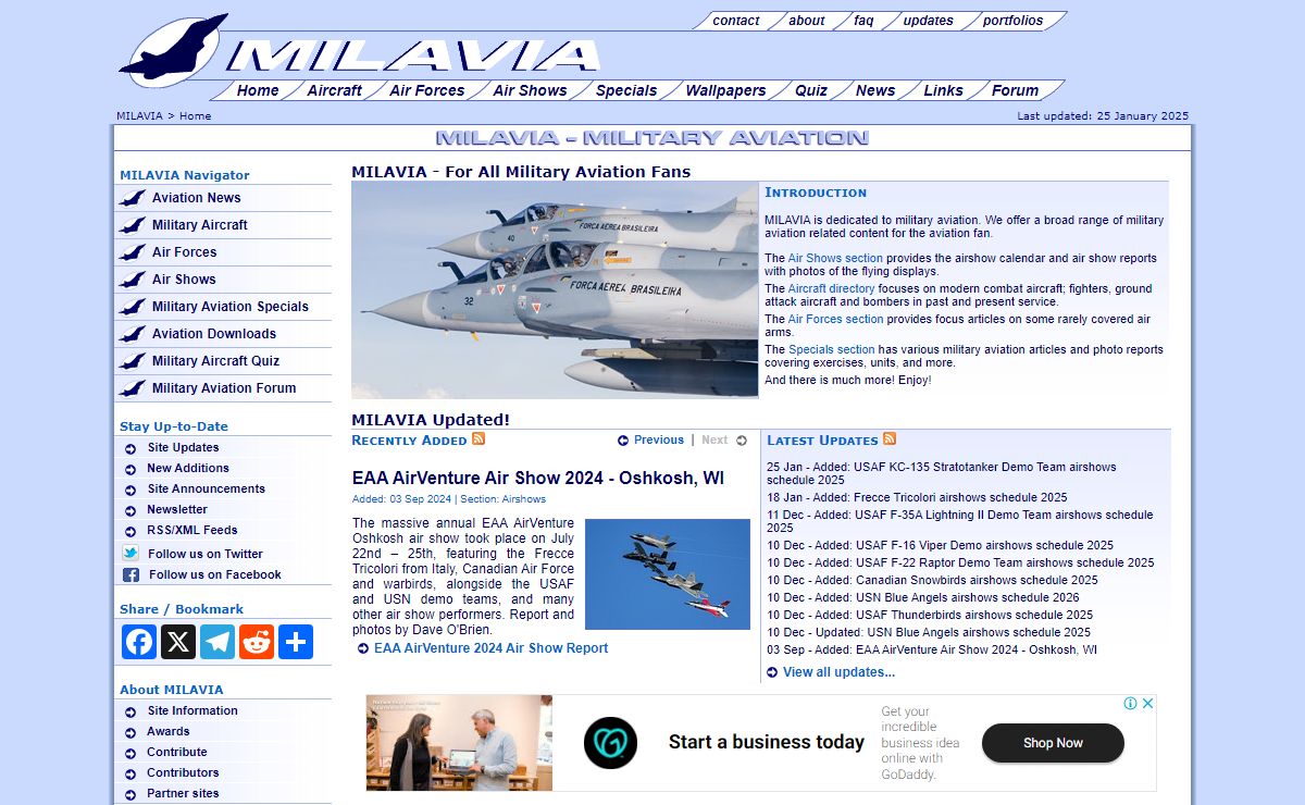 MILAVIA - Military Aviation - Aircraft, Air Show, Air Force, Fighter, Bomber