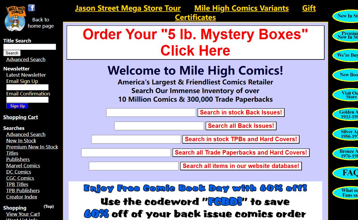 Mile High Comics - Your New And Collectible Comic Book Store