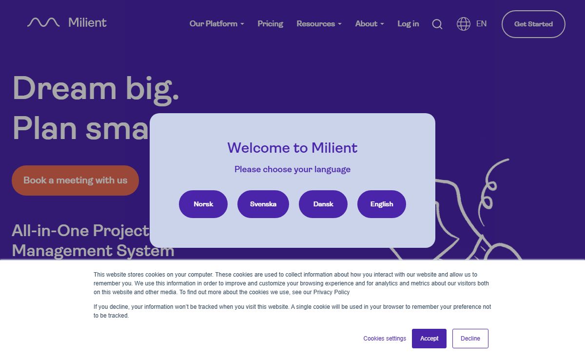 Project management | Milient Software