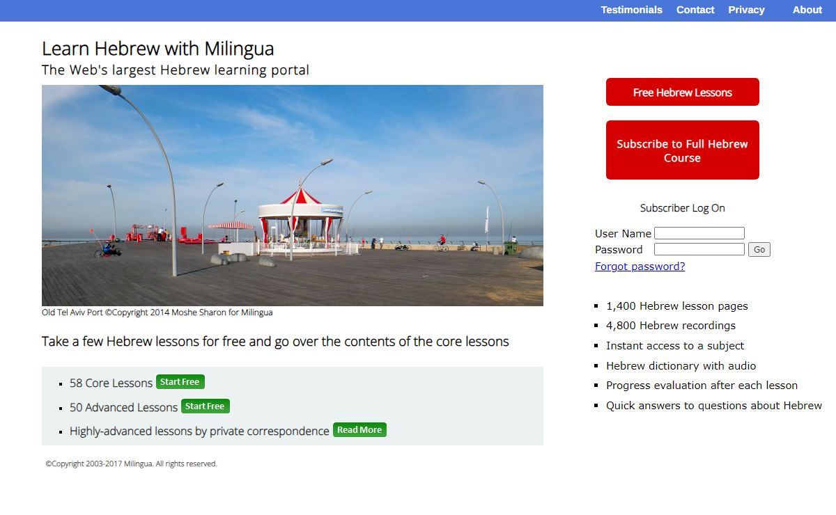 Learn Hebrew with Milingua