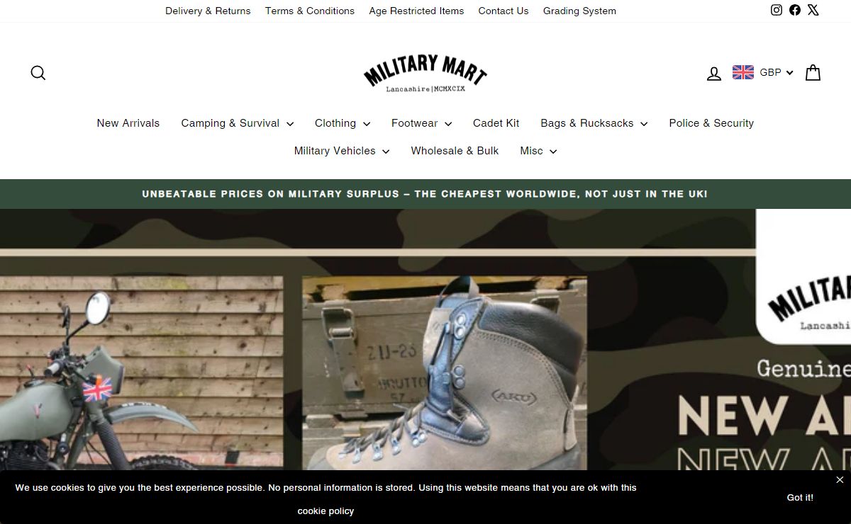 Army Surplus UK | Military Surplus Store – MilitaryMart