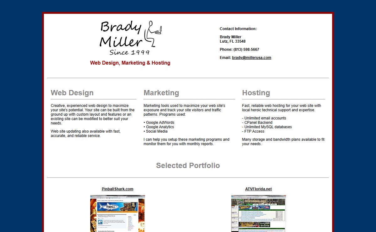 Tampa Web Design Hosting Marketing
