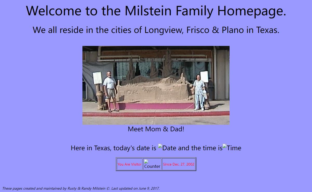Welcome to the Milstein Family Homepage