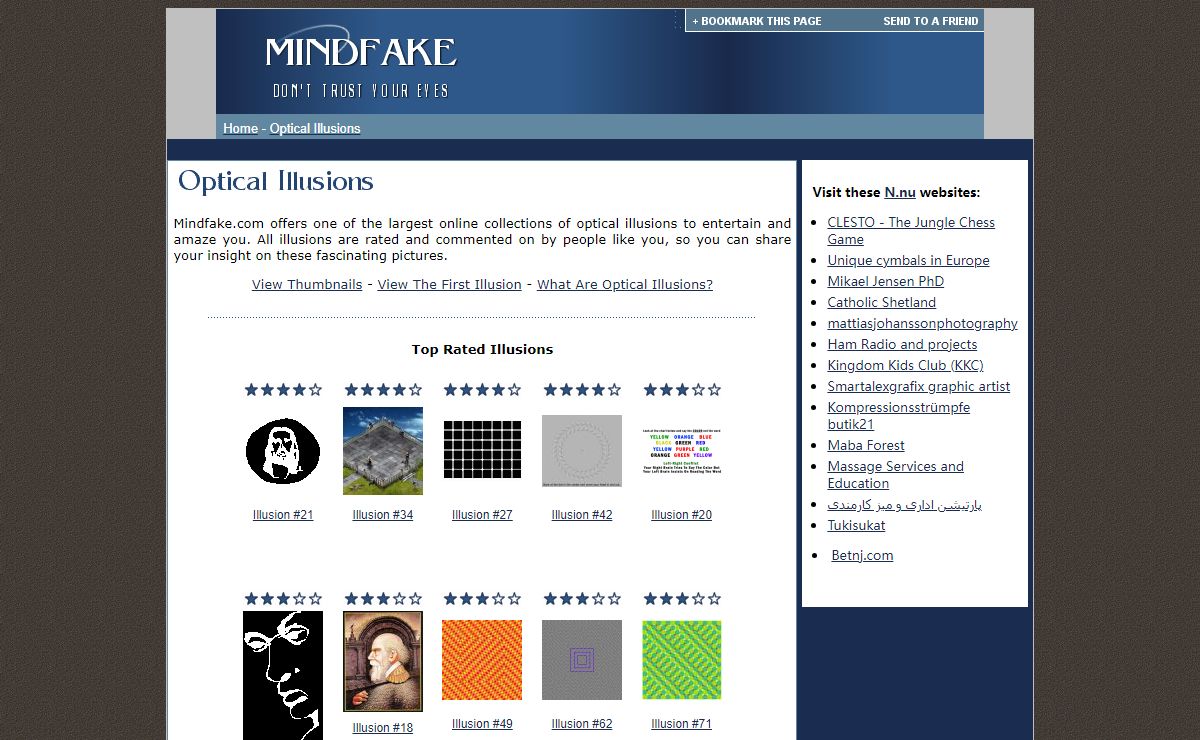 Optical Illusions at Mindfake.com