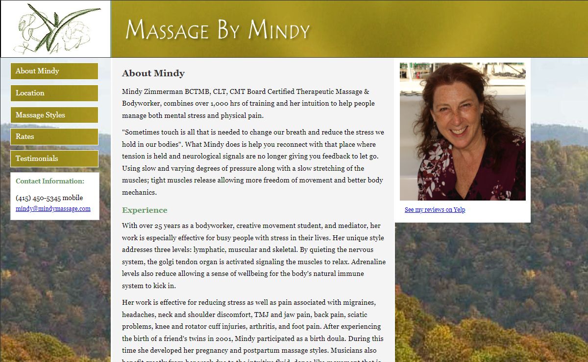 Massage by Mindy : Mindy Zimmerman, NCTMB // About
