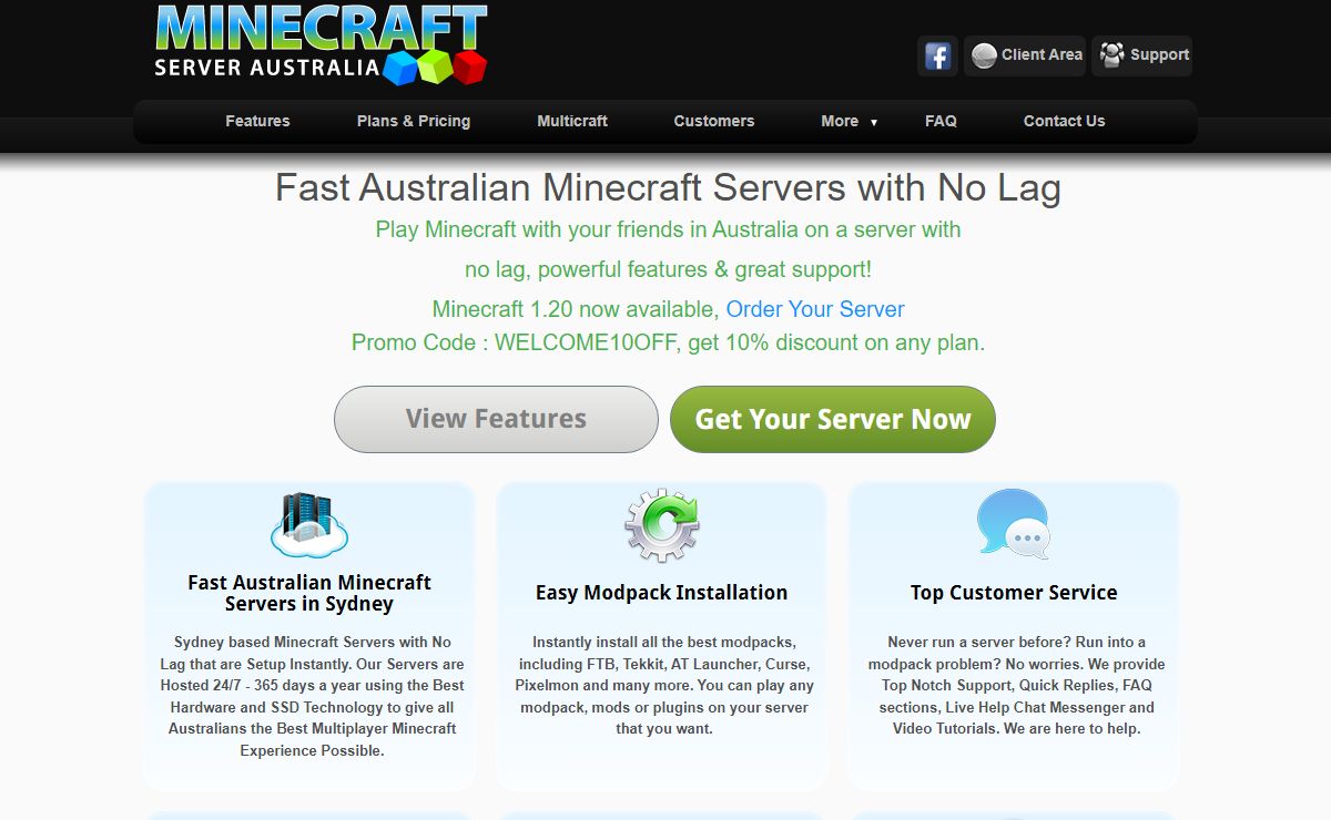 Minecraft Server Australia - Australian Minecraft Servers from $4.50