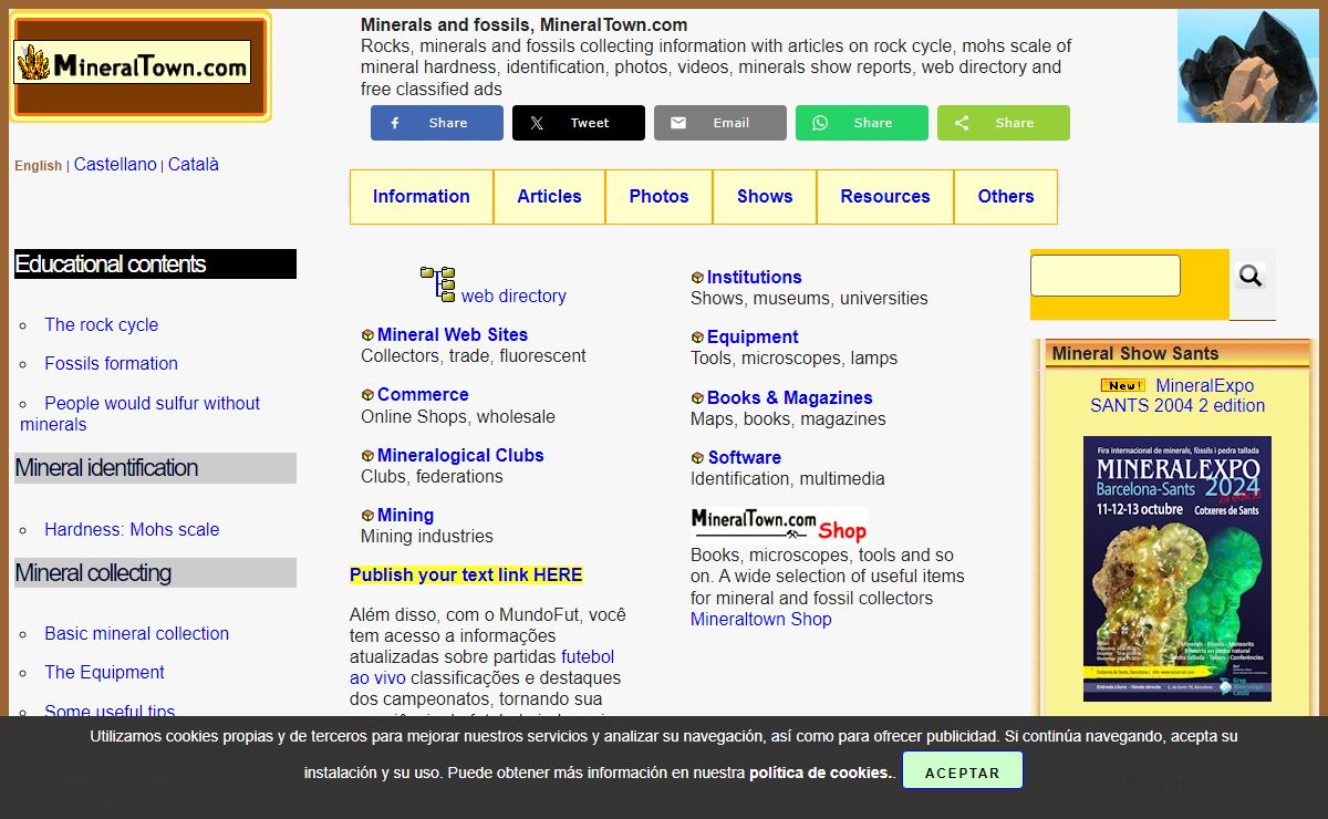 Minerals and fossils, MineralTown