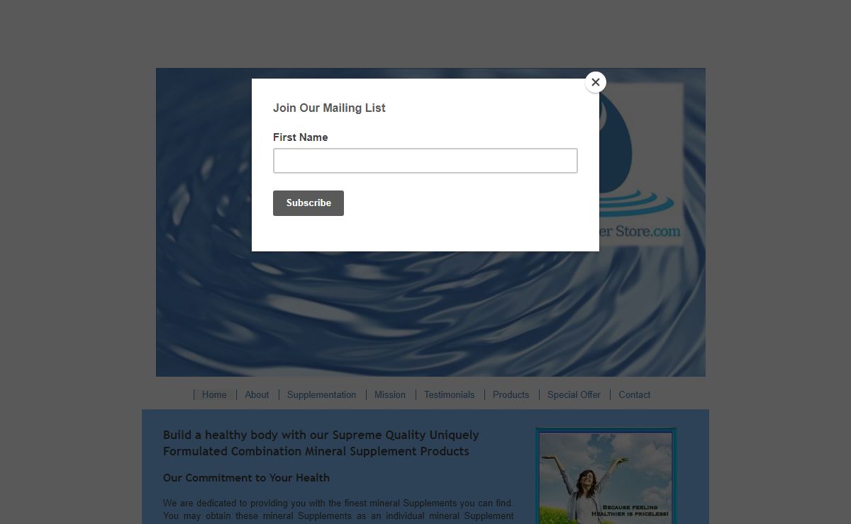 Mineral Water Store.com